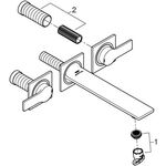 Grohe 3-Loch-Waschtischbatterie ALLURE 1/2Zoll chr