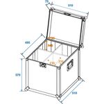 ROADINGER Flightcase 4x PAR-64 Spot lang Haken