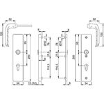 Schutzgarnitur London 113/2221A/2440 Alu.F2 92mm 67-72mm HOPPE