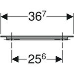 Geberit Möbelgriff iCon 367x19x33mm sandgrau matt