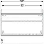 Geberit Unterschrank RENOVA PLAN für MWT, 1 Schublade 988x605x473mm weiß