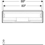 Geberit Waschtischunterschrank ONE 1 Sch. 900x266x470mm NB hick Mel Ho-st