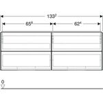 Geberit Waschtischunterschrank ONE 4 Schub 1332x504x470mm we lackiert matt