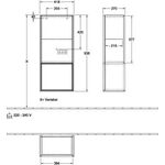 V&B Seitenschrank FINION 418x936x270mm Ans L Regal bl ma anthr. m