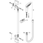 HG Brauseset CROMA SELECT E VARIO Bsta Unica´Croma 650mm EcoS 9 l/m we/chr