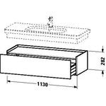 Duravit Unterschrank DURASTYLE 448x1130x282mm europ. Eiche/basalt matt