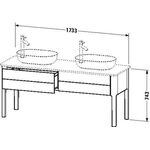 Duravit Waschtischunterbau LUV 743x1783x570mm taupe seidenmatt