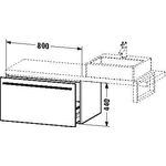 Duravit Konsolenunterschrank X-LARGE 440x800x548mm kastanie dunkel