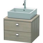 Duravit Konsolenunterschrank BRIOSO Griffe chrom 442x620x550mm pine silver