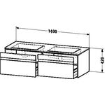 Duravit Waschtischunterbau Ketho 550x1400x426mm leinen