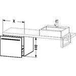 Duravit Konsolenunterschrank X-LARGE 440x300x548mm betongrau matt