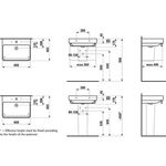 Laufen Waschtisch LAUFEN PRO S 600x465mm m ÜL 1 HL-Ausf. weiß