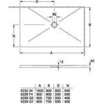 V&B Duschwanne SUBWAY INFINITY R-eck mit Antirutsch 900x750x40mm we