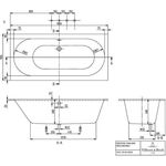 V&B Whirlpoolsystem OBERON m BW R-eck 1900x900 Tech. Pos 1 we