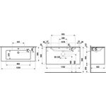 Laufen Waschtisch PRO S BASE m WTU 2 Schubl. 1200x500mm 2 HL-Ausf. we
