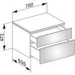 Keuco Sideboard EDITION 400 Hö 180/270mm 700x472x535mm trü sat