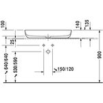 Duravit Aufsatzbecken LUV o ÜL HLB 800x400mm o HL we seidenmatt WG