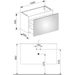 Keuco Waschtischunterbau X-LINE 1000x605x490mm Inox