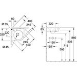 V&B Eck-Handwaschbecken O.NOVO 320mm Schenkell. m 1 HL o ÜL we