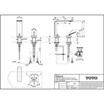 TOTO ZL 2-Loch Waschtisch-Einhandmischer Ausladung 144mm, Höhe 174mm chrom