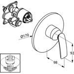 Kludi Brause-Einhandmischer BALANCE UP ma-sw/chr