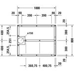 Duravit Fußgestell für Duschwanne 1000x800mm