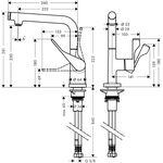 Einhebel-Spültischmischer Sel AXOR CITTE DN 15 brushed bronze