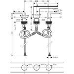 3-Loch-Waschtischmi. 70 AXOR MYEDITION ohne Platte stainless steel optic