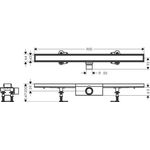 HG Duschrinne RainDrain Compact Komplettset 900mm