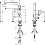 Spültischmischer Talis M54 270, Niederdruck, 1 jet mattschwarz