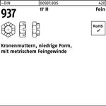 Kronenmutter DIN 937 niedrige FormM27x 1,5 17 H Feingew. 25 Stück - VPE: 25