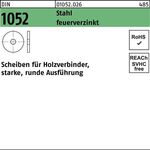 Unterlegscheibe DIN 1052 rund 27x 105x 8 Stahl feuerverz. 25 Stück - VPE: 25