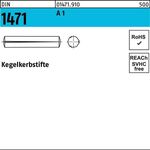 Kegelkerbstift DIN 1471 6x 20 A 1 100 Stück - VPE: 100