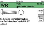 Gewindeschneidschraube DIN 7513 FormA Sechskant AM 8x20 Stahl galv.verz. 100St. - VPE: 100