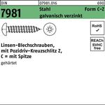 Blechschraube DIN 7981 LIKO PZ 4,2x 13 -C-Z Stahl galv.verz. Spitze 100St. - VPE: 100