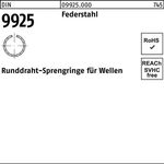 Sprengring DIN 9925 8 Federstahl Runddraht 2500 Stück - VPE: 2500