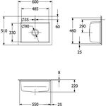 V&B Spüle SUBWAY STYLE 60 S 600x510mm stone white