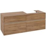 V&B Waschtischunterschrank COLLARO 140x54,8x50cm WT re m LED-B. Kansas Oak