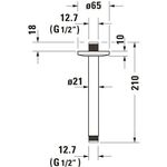 Duravit Deckenanschluss rd Ros 200 Anschlussgröße DN 15 sw matt