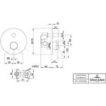 V&B Fertigmontageset LOOP & FRIENDS EH-Wannenb 170x170x41mm chrom