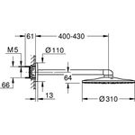 Grohe Kopfbr RAINSHOWER SMARTACTIVE 310 430mm ha graph gebü