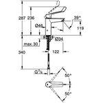 Grohe EH-WTbatt EUROSMART 1/2Zoll M-Size chr