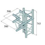 ALUTRUSS TRILOCK 6082AC-45 4-Weg-Stück \/ rechts