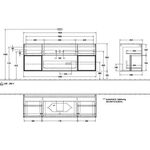 V&B Waschtischunterschrank FINION 1600x603x501mm Regalele. Wln ven bl Matt