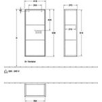 V&B Seitenschrank FINION 418x936x270mm, Anschlag re Peony