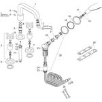 4-Loch Wannenrandarmatur AXOR CITTERIO DN 15 m Kreuzgriffen und Rosetten chrom