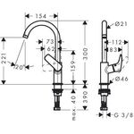 HG Einhebel-Waschtischmischer 210 LOGIS DN 15 m Schw-ausl o Ablaufgarnitur chrom