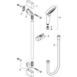 HG Brauseset CROMA SELECT S VARIO Bsta Unica´Croma 650mm weiß/chrom