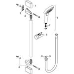 HG Brauseset CROMA SELECT E MULTI Bsta Unica´Croma 650mm weiß/chrom