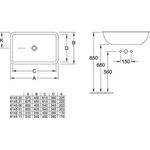 V&B Einbauwaschtisch LOOP & FRIENDS mit ÜL 510x340mm we